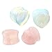 Stuppendux 2Pairs 2Style Heart Shaped Stone Double Flared Ear Tunnels Plugs Stretcher Expander Kit Gauge 9/16