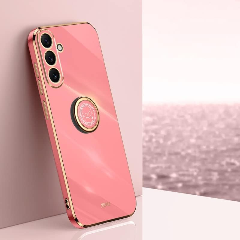AMAAEPhone Case Compatible with Samsung Galaxy A54 5G Case,Full Body Screen Camera Protective Cover, Shockproof,with Electroplated Mirror EdgeSlim Phone Case (Color : Hawthorn red)