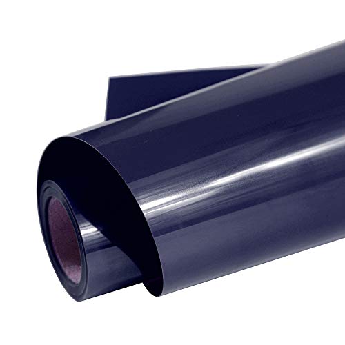 GYT Heat Transfer Vinyl Navy Blue Iron on Vinyl Glossy Adhesive Vinyl 12 Inch x 7 Feet Heat Press DIY Design for T-Shirt(Navy Blue)