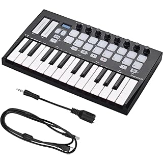 WKLIANGYUANPING Clavier de Piano 25-Key USB MIDI Contrôleur de Clavier avec 16 RVB Tampons de déclenchement rétro… - Les Beatles, Paul McCartney, John Lennon, RIngo Starr, George Harrison WKLIANGYUANPING Clavier de Piano 25-Key USB MIDI Contrôleur de Clavier avec 16 RVB Tampons de déclenchement rétro… – Image 3