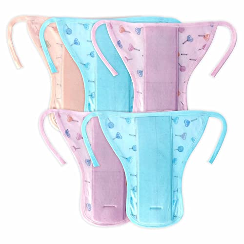 Image of Baby Cloth Diaper Nappies Cotton Hosiery Washable & Reusable Adjustable U-Shaped Cloth Diaper With Insert Cushioned Padded Langot Nappy Tying Langot For Babies- Pack of 15 (Small)