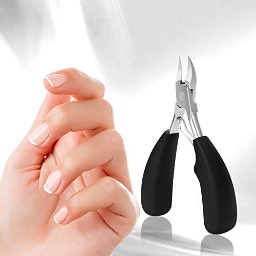 Nail Clippers Toenail Clippers for Thick Nails for Seniors with Curve Diagonal Blade for Ingrown Nails Effortlessly Toe Nail Clippers Heavy Duty Stainless Steel Physician Easy Grip for Older Hand