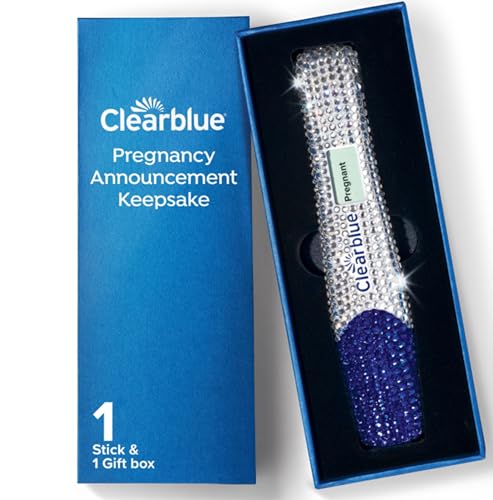 Image of Clearblue Bedazzled Pregnancy Announcement Keepsake Stick 1ct; Unique and Memorable Reminder for Sharing Special Moments on Social Media
