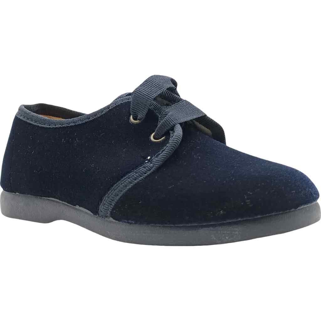 DE PABLOS - 1133-03 - Zapato Blucher para Niño Terciopelo Textil Marino - 19