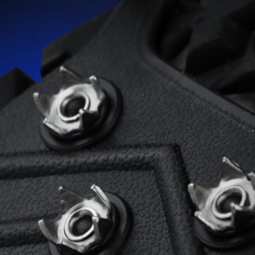 RNXRZANK 2x1 Pair 8 Spikes Crampons Walk Crampon Spikes Grips Anti Slip Traction Ice Grippers Traction Cleats for Jogging Mountain Roads