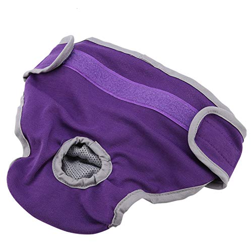 Image of HEEPDD Female Dog Diapers Reusable Washable Sanitary Wraps Adjustable S M L Sizes Polyester Spandex Blend Purple Color 100 Wash Cycles for Heat Cycles Incontinence Travel Post Surgery Recovery