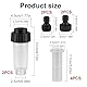 2 Stück 3/4 Zoll Wasser Vorfilter Wasserfilter Set mit 4 Filtereinsatz & 4 Schnelladapter,Wasserfilter Wohnmobil 3/4 Zoll Wasser Vorfilter Wasserfilter Set für Hochdruckreiniger, Caravan,Gartenpumpe