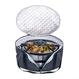 Zuverlässiger isolierter Träger für 6–8 Quart Crockpots mit seitlichen Griffbereichen und sicherem Reißverschluss für gleichbleibende Leistung