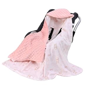 LAT Baby Einschlagdecke Rosa Hasenmuster