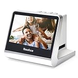 BISOFICE Film and Slide Scanner for 135 Film(36*24mm)/126KPK /110 Film/Super8/ Monochrome/Slide to Digital JPEG Photos Built-in 16GB Memory 5'' LCD Screen Free APP Support Connect with PC Compute TV