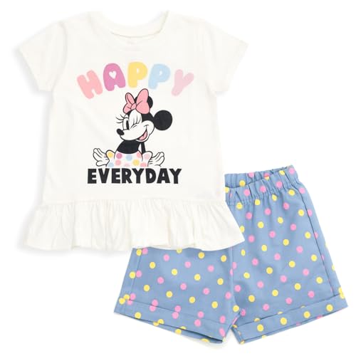 Image of Disney Mickey Mouse & Friends Girls' 2-Piece T-Shirt and Shorts Set for Baby & Kids