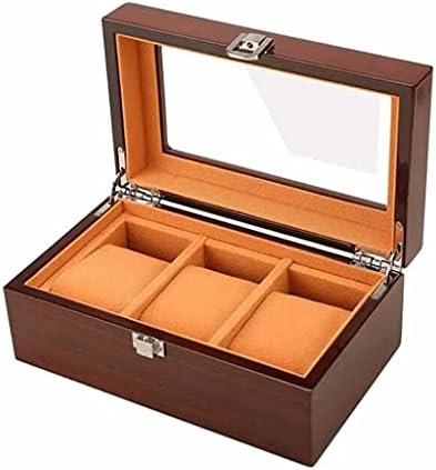 LUKEO Elegant Watch Storage Box 3 Slots Watch Display Box Jewelry Case Organizer Watch Box