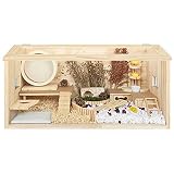 QZSM Hamsterkäfig - Hamsterkäfig mit Zubehör Kleintierkäfig Hamster-Stall mit Laufrad Käfig für Hamster Oder Mäus Heimtiercenter Nager Käfig Hamsterkäfig (Size : 80 * 40 * 40cm)