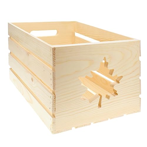 LEISURE ARTS Good Wood Caisse en bois avec découpe de feuille d’érable, caisse en bois brut pour présentation, caisses en bois pour le rangement, caisses en bois brut de pin, 45,1 x 30,5 x 24,1 cm - Les Beatles, Paul McCartney, John Lennon, RIngo Starr, George Harrison LEISURE ARTS Good Wood Caisse en bois avec découpe de feuille d'érable, caisse en bois brut pour présentation, caisses en bois pour le rangement, caisses en bois brut de pin, 45,1 x 30,5 x 24,1 cm