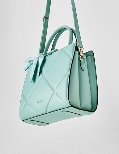 Image of Lavie Luxe Women's Quare25 Medium Debossed Satchel Handbag for Women | Satchel Bag for Work | Ladies purse | Stylish Shoulder Bag | Gift for Women