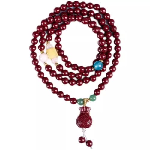 Bracelet cinabre naturel 108 perles pour méditation yoga et sérénité quotidienne