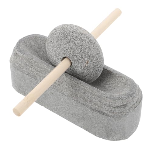 PRETYZOOM Set Manuel De Broyage Pierre Naturelle Moulin Traditionnel Résistant Pour Médecine Chinoise Et Bol De Broyeur Silencieux Sans Électricité Et Stable Pour Sèches Et Épices