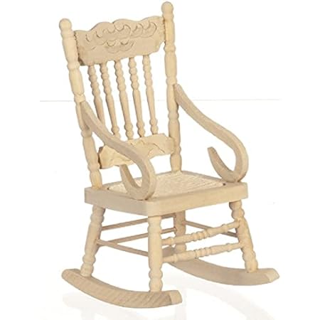 Dolls House Rocking Chair with Woven 