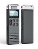 【One Touch Aufnahme & Sprachaktivierung】Speichern und Aufnehmen mit nur einem Knopfdruck bedeutet, dass Sie sich von komplizierten Vorgängen verabschieden können und keine wichtigen Inhalte mehr verpassen. Schalten Sie die sprachaktivierte Funktion ein, nimmt der Rekorder automatisch auf, sobald der Ton die richtige Dezibelzahl erreicht, und stoppt die Aufnahme, wenn kein Ton zu hören ist. Es spart viel Speicherplatz und Hörzeit und wird häufig im Klassenzimmer und beim Sprachenlernen verwendet.