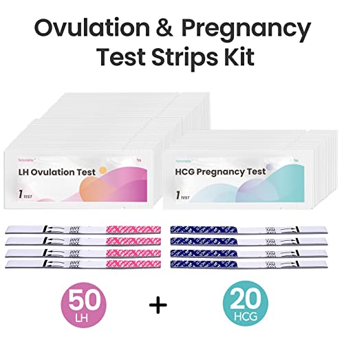 Femometer 50 Ovulation Test Strips And 20 Pregnancy Test Strips, Over 99% Accurate & Easy To Use #TOP6