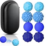 JoyJoyful 8 Stück Magnetkugeln Fidget Toys Erwachsene, Magnetische Kugeln Sensorik Spielzeug, Stress Bälle Mit Silikonhülle, Autismus Antistress Spielzeug Sensory Toys Sensorischer Ball (Blau)