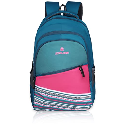 Zipline Stylish Casual 36L Backpack School College Bag for Men Women Boys & Girls (1-Medium T-Blue Bag)