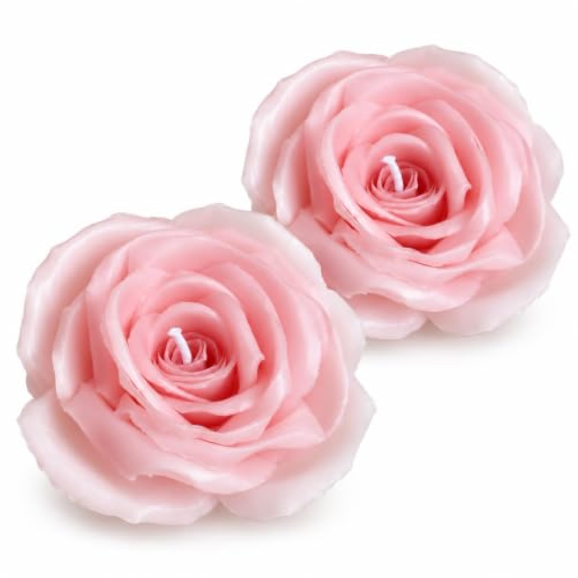 Handcrafted Pink Rose-Shaped Candle Presented as a Thoughtful Gift