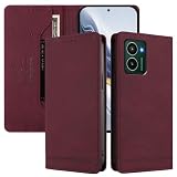 Cover Compatibile con HMD Pulse (Pro),Compatibile con HMD Pulse Plus 【Blocco RFID】【Portacarte Chiusura magnetica Supporto ribaltabile】 Custodia per telefono Red