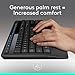 Logitech MK345 Wireless Keyboard and Mouse Combo with Palm Rest, 2.4 GHz USB Receiver, Compatible with PC, Laptop, Black