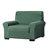E EBETA Élastique Housses de canapé Housses de Coussin, Revêtement de Canapé Extensible Motif de Diamant Housses de canapé à 1 Places (Bleu Marine, 80-120 cm)
