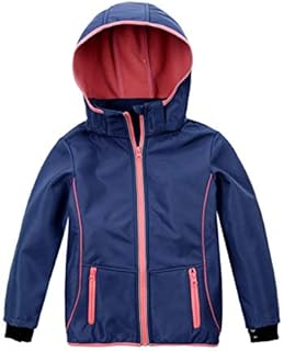 M2C Girls Hooded Fleece Lined Waterproof Windproof Jacket Blue 10-12