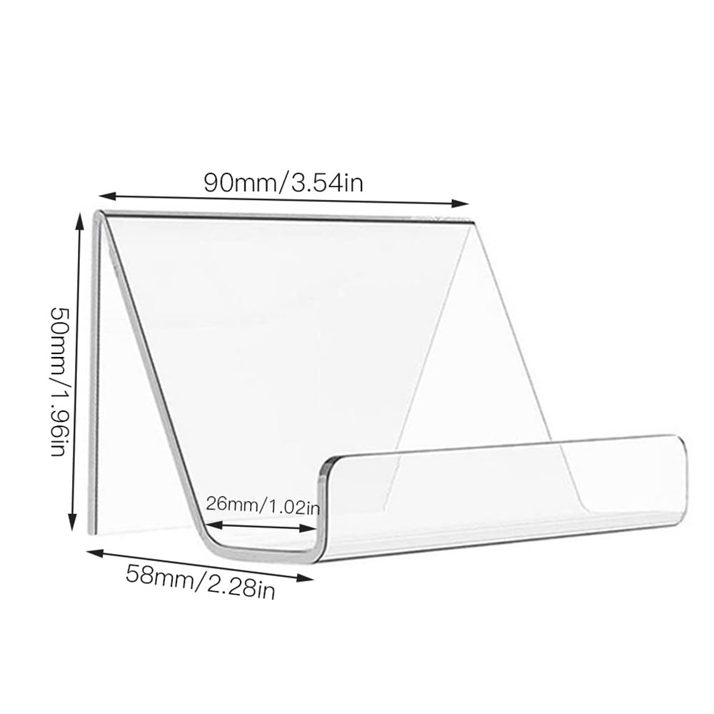 Porta Biglietti Da Visita In Acrilico - 4 Pezzi, 9x6.5x5cm, Per Ufficio E Reception - Foto 5