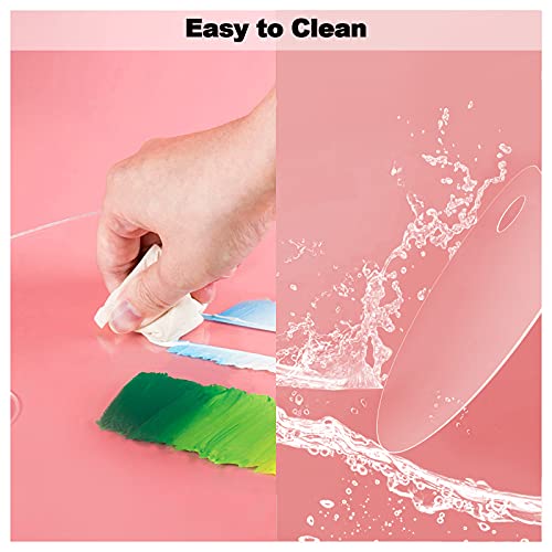 4Pcs Paint Pallet Clear Premium Acrylic Paint Palette, Easy Clean Transparent Non-Stick Upgrade Paint Tray Palette, Good For Acrylic Or Oil Painting Palette #TOP4