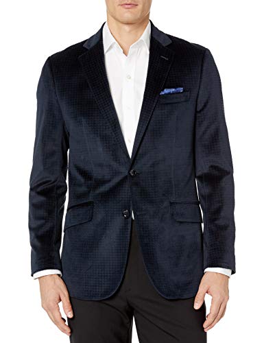 Robert Graham Men's Wilkes Woven Sportcoat, Navy, 44