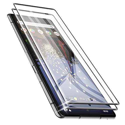 Google Pixel 6 Pro 用の 保護フィルム Pixel6 Pro 用の ガラスフィルム 耐衝撃 HD 撥油性/疎水性/指紋防止 耐指紋 硬度9H 指紋防止 高透過率 衝撃吸収 保護シート Pixel 6 Pro ブラック