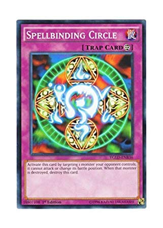 Amazon.co.jp: 遊戯王 英語版 YGLD-ENB36 Spellbinding Circle 六芒星 