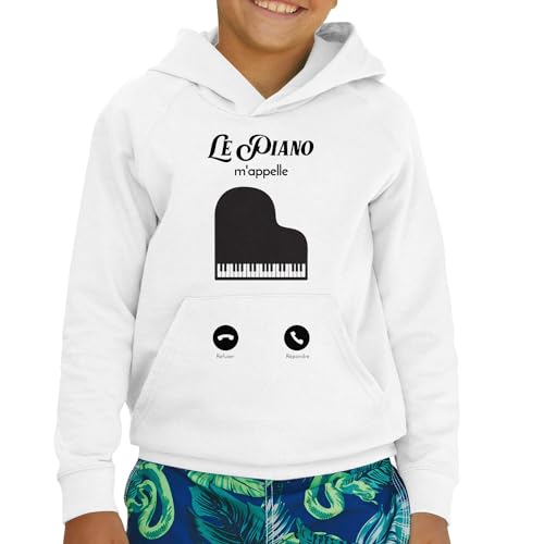 Sweat à capuche enfant piano vêtement musique classique ado