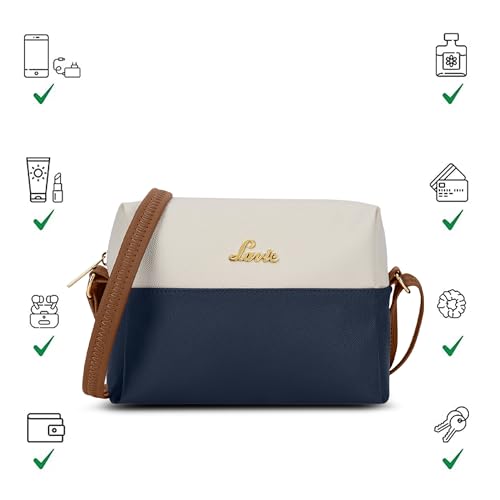 Image of Lavie Women's Ellen Colourblock Horizantal Cross Body Sling Bag | Ladies Purse Handbag | Gift for Women