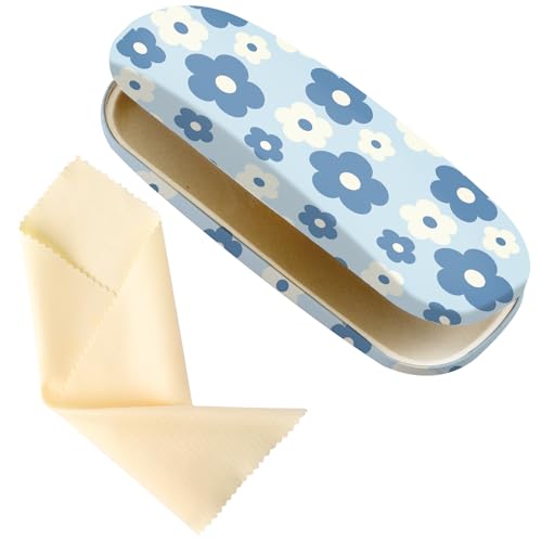 Image of Glasses Case Hard Shell,Portable Protective Eyeglasses Case, Eyeglass Holder Box with Cleaning Cloth, for men women