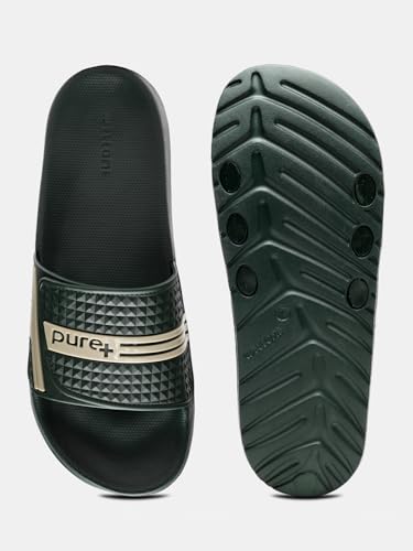Image of URJO PURE 55 Men's Sliders /Slippers Lightweight Super Flexible Arch Support Durable Anti Skid & Stylish Dailywear Sliders /Slippers for Men (URJO By Welcome)