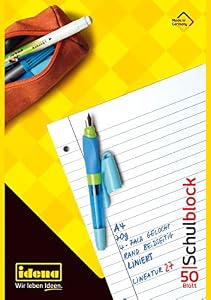 Idena Schulblock 10393 DIN A4 liniert