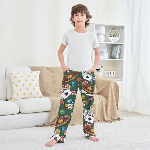 Boys' Pants Casino Colorful Dice Long Bottoms Jogger Pants Elastic Waist Trousers with Pockets S-XL3