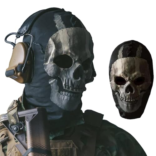 TUBAWD Ghost Mask Ghost Mask Skull Masks Scary Ghost Face Mask for Halloween Cosplay Video Game Events and Horror Themed Parties One Size Fits Most Adults