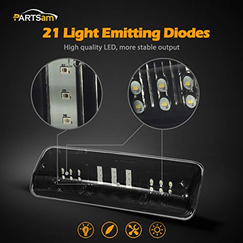 Partsam High Mount Stop Light 3rd Third Brake Light Replacement for Ford F150 F-150 2004 2005 2006 2007 2008 Smoked LED Rear Cab Roof Brake Stop Tail Cargo Center Light Lamp Black Housing w/3 Plugs by Partsam - Used condition - Image 3
