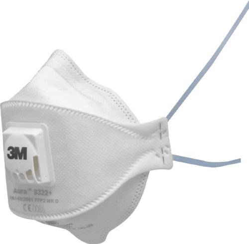 Preisvergleich Produktbild 3M Atemschutzmasken-Set, faltbar, 10-teilig, Nr. 9322