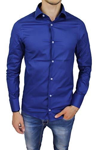Chemise bleue homme élégante pour silhouette impeccable en taille L