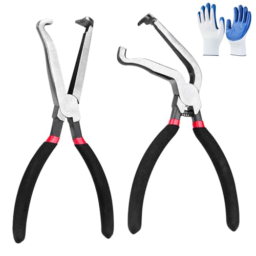 Electrical Disconnect Pliers for Cars,2Pcs Electrical Connector Pliers,Automotive Electrical Plug Connector Disconnect Tools,Fuel Line Hose Disconnect Tools for Push Tab Style Plugs