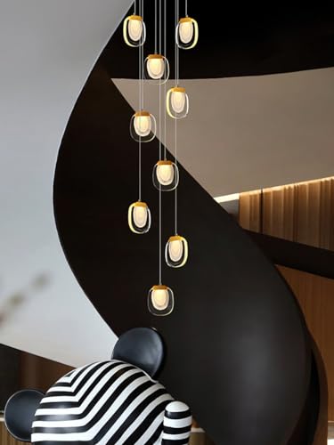 Lustre doré minimaliste en double vitrage de qualité supérieure - 2