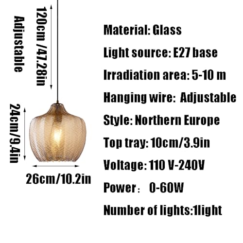 Abat-jour de lustre pour chambre et balcon avec base de lampe E27 - 7
