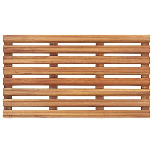 Tapis de bain caillebotis bois d'acacia anti-moisissure lot de 2 douche et baignoire - 5
